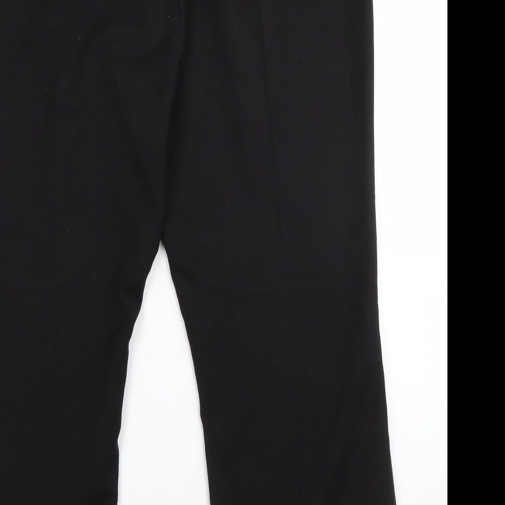 BM Womens Black Viscose Dress Pants Trousers Size 14 L25 in Regular