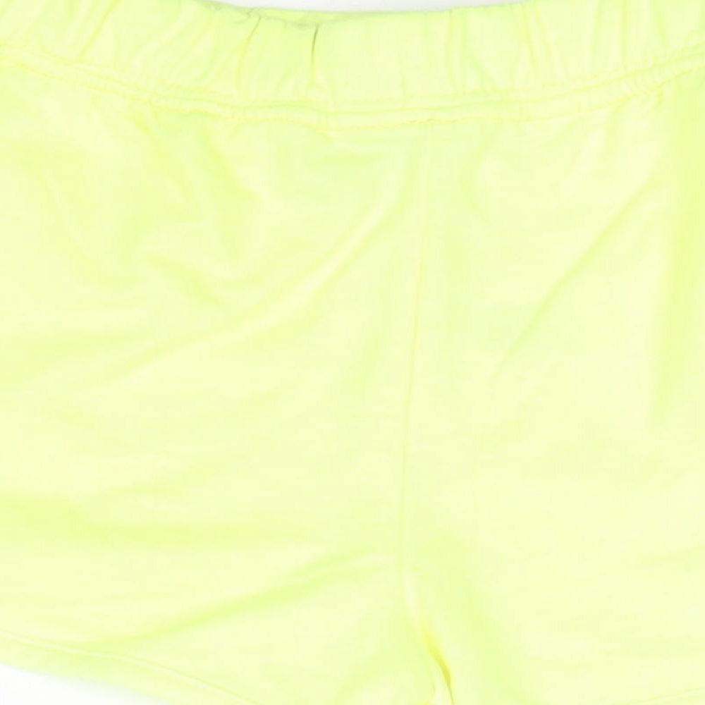 Matalan Girls Yellow Cotton Sweat Shorts Size 7 Years Regular