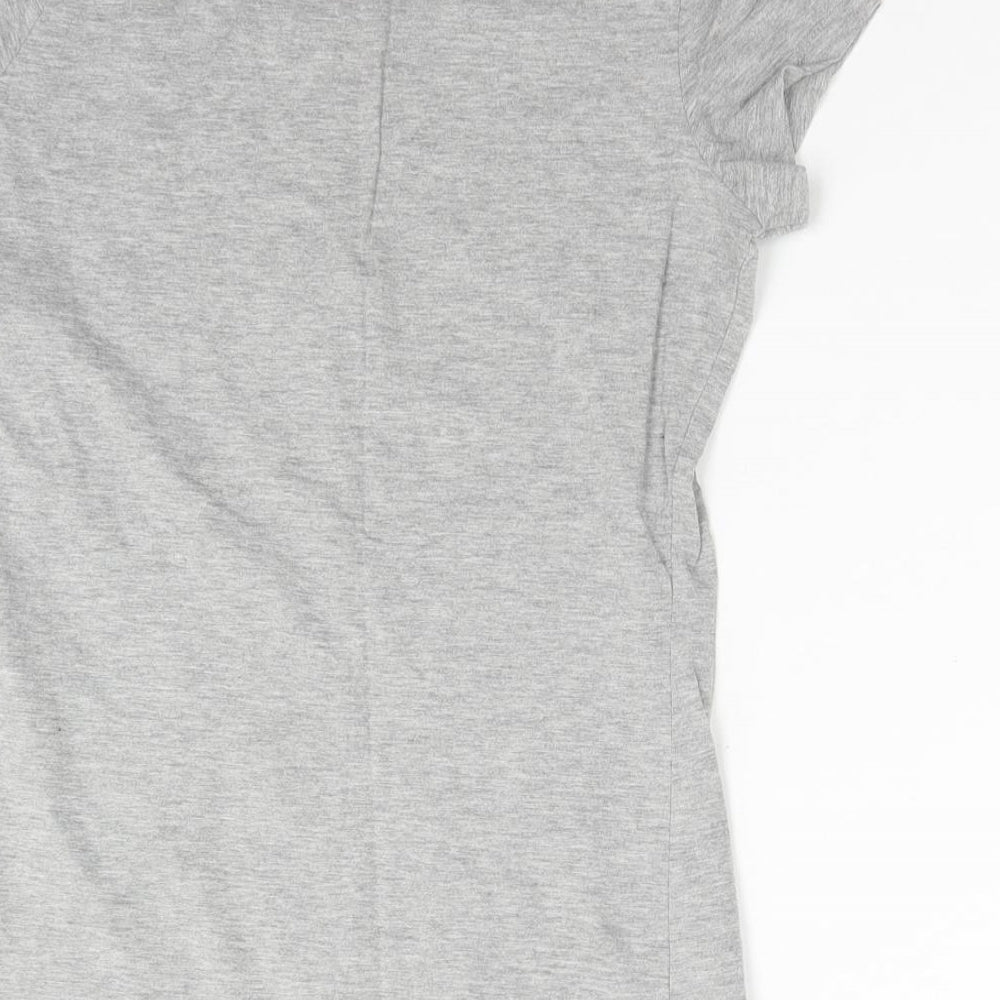 STORE TWENTY ONE Womens Grey Cotton Basic T-Shirt Size 10 Round Neck - LOVE. CALIFORNIA