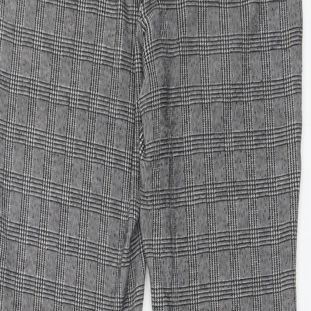 Papaya Womens Multicoloured Houndstooth Polyester Trousers Size 10 L28 in Regular