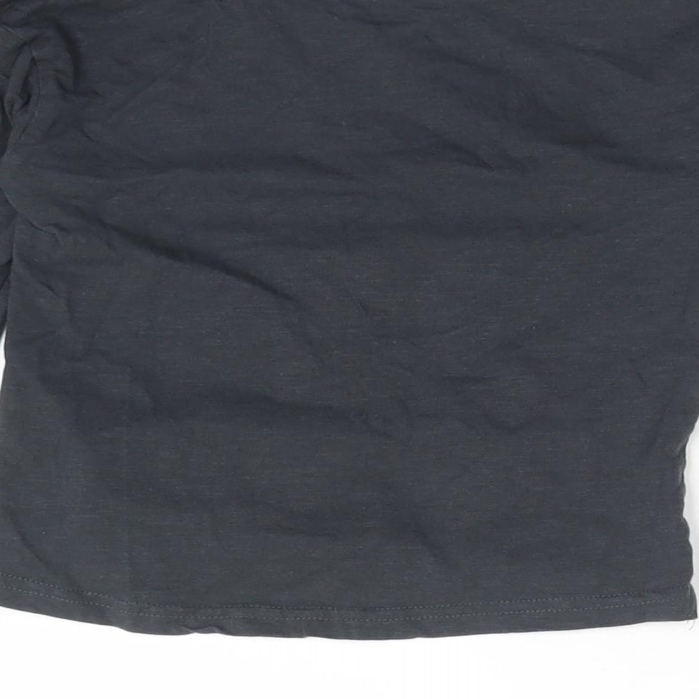 George Boys Grey Cotton Basic T-Shirt Size 2-3 Years Crew Neck - OUR WORLD IS MY FAVOURITE PLANET