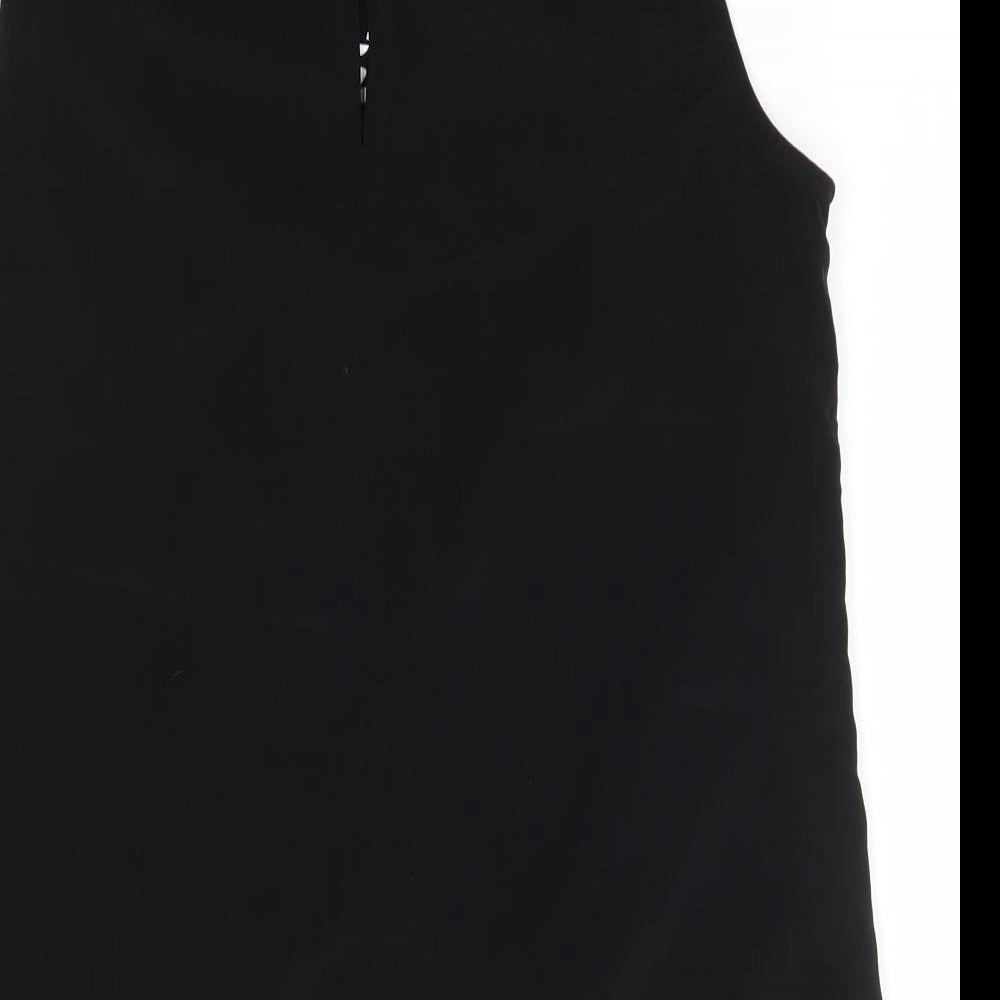 Maison Scotch Womens Black Polyester Basic Blouse Size M Round Neck