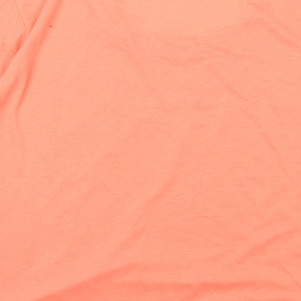 Preworn Womens Pink Floral Basic T-Shirt Size XL Round Neck