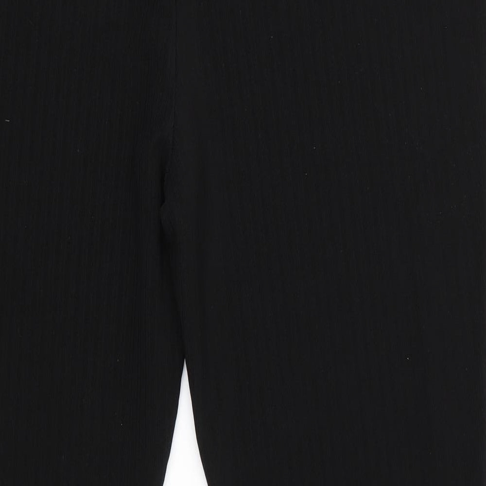 Papaya Womens Black Striped Trousers Size 21 in L25 in Regular - Same colour vertical pattern stripe