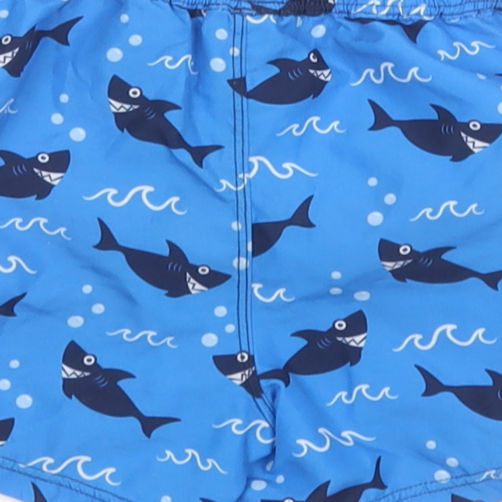Matalan Boys Blue Animal Print Polyester Cropped Leggings Size 12-18 Months - Sharks