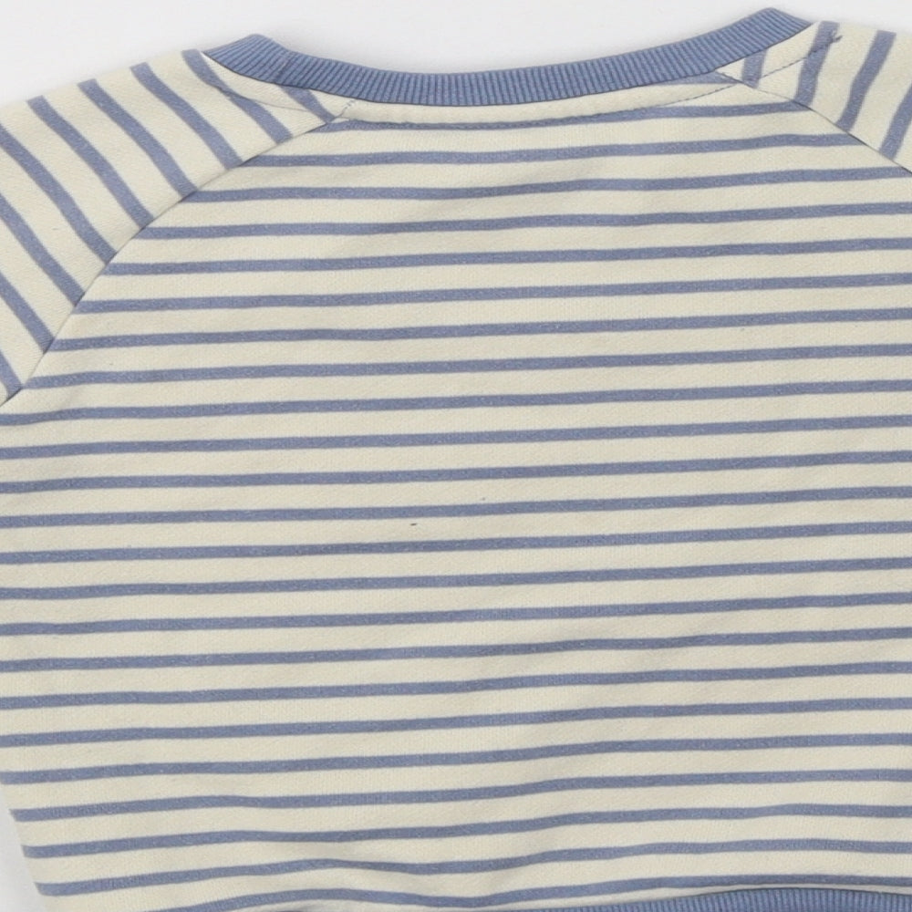 Primark Girls Ivory Striped Cotton Pullover Sweatshirt Size 2-3 Years - Love What You Create