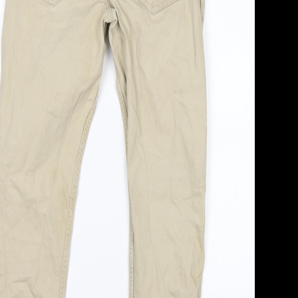Denim Co Mens Beige Cotton Skinny Jeans Size 32 L27 in Regular
