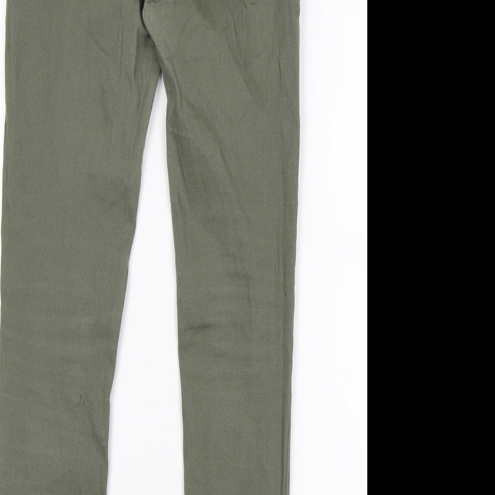 Denim Co Girls Green Cotton Skinny Jeans Size 10-11 Years Regular