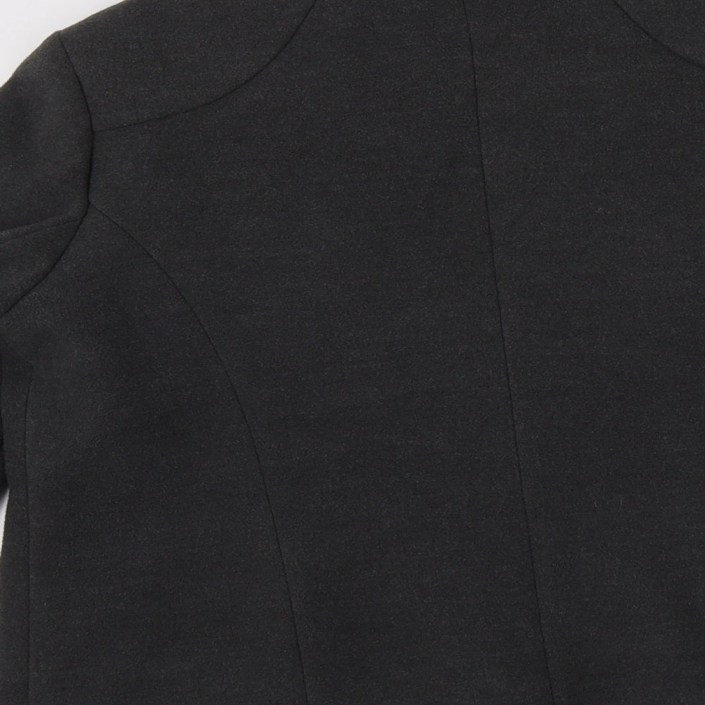 BM Womens Grey Pea Coat Coat Size 14 Button