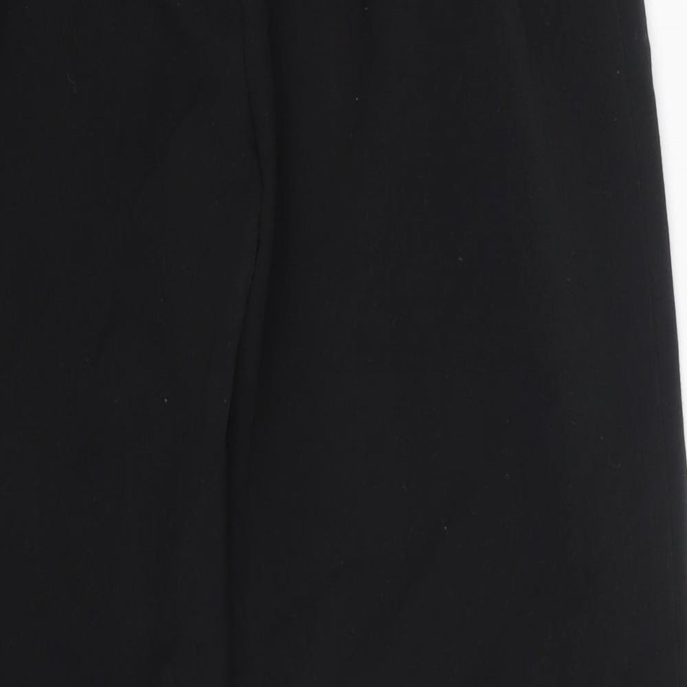 Preworn Womens Black Polyester Dress Pants Trousers Size 12 L23 in Regular