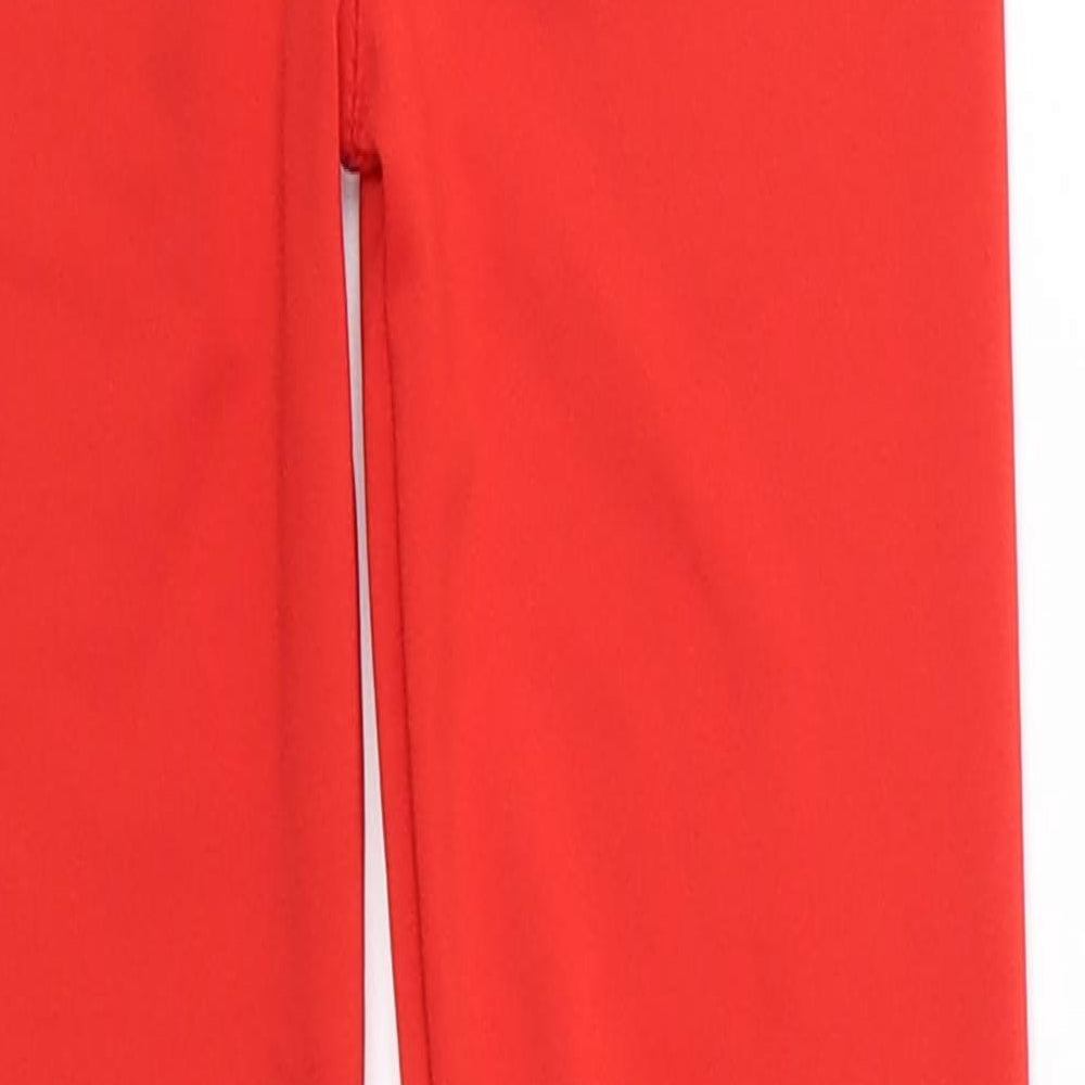 Re Tech Uk Girls Red Polyester Jegging Trousers Size 7-8 Years Regular