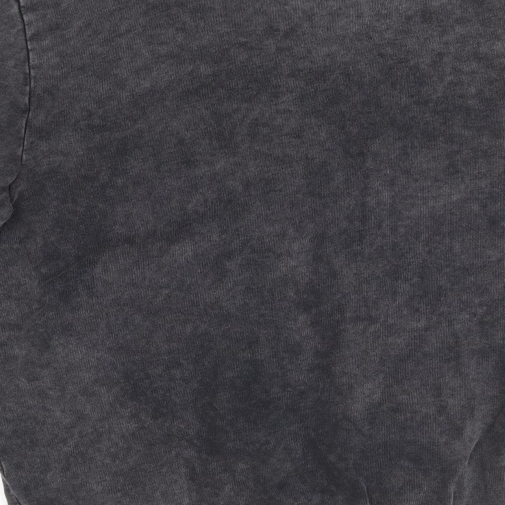 ASOS Mens Grey Round Neck Cotton Full Zip Jumper Size M