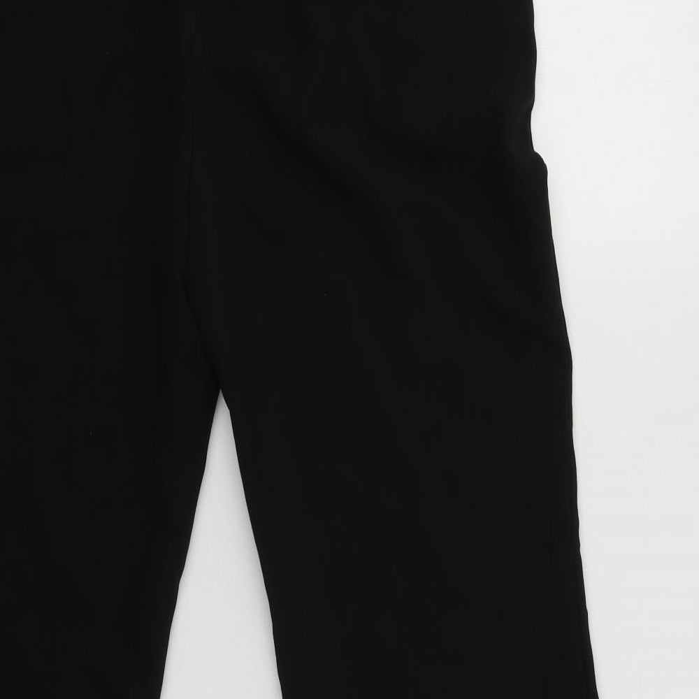 M&S Womens Black Polyester Dress Pants Trousers Size 10 L27 in Regular Button