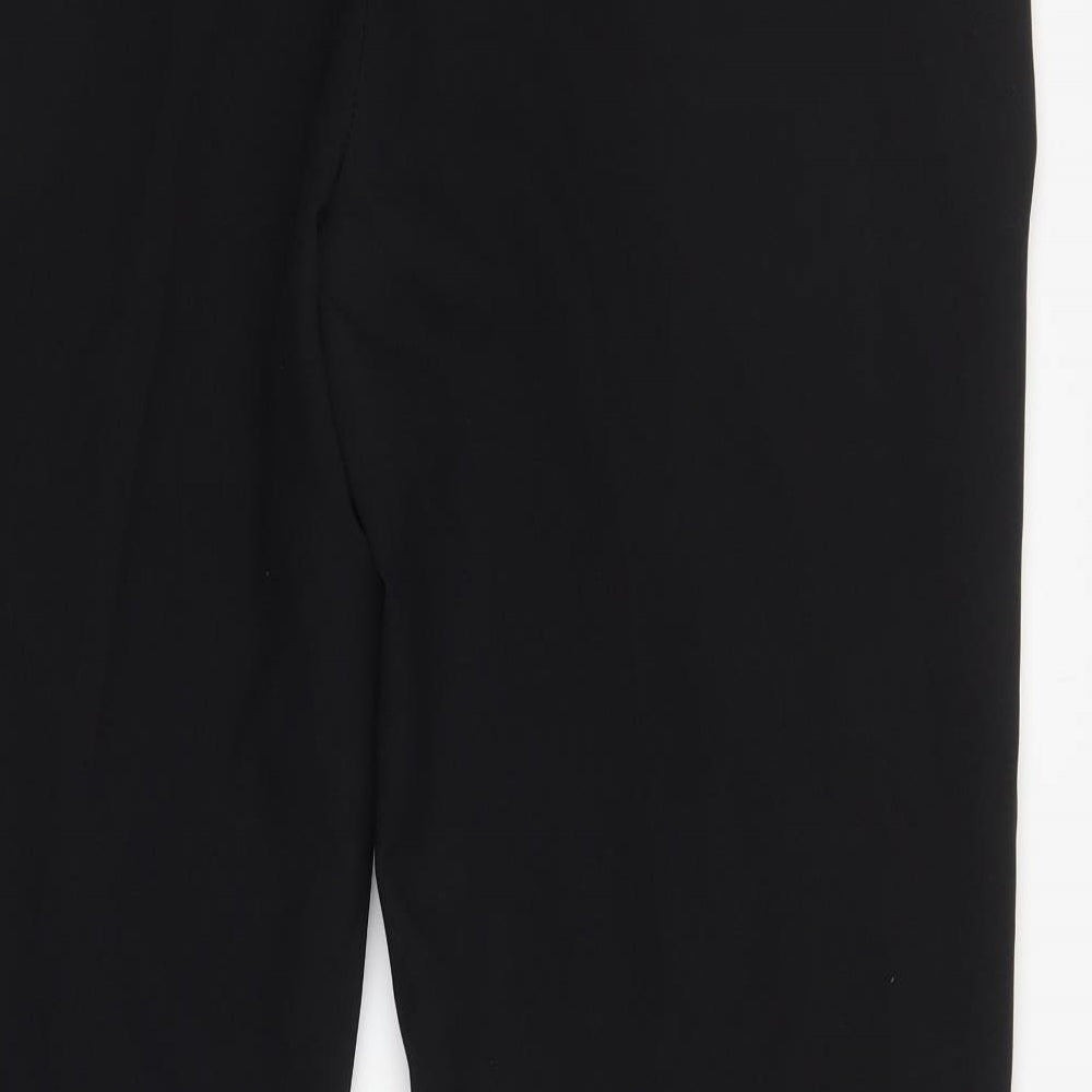 Peacocks Womens Black Cotton Trousers Size 40 L31 in Regular