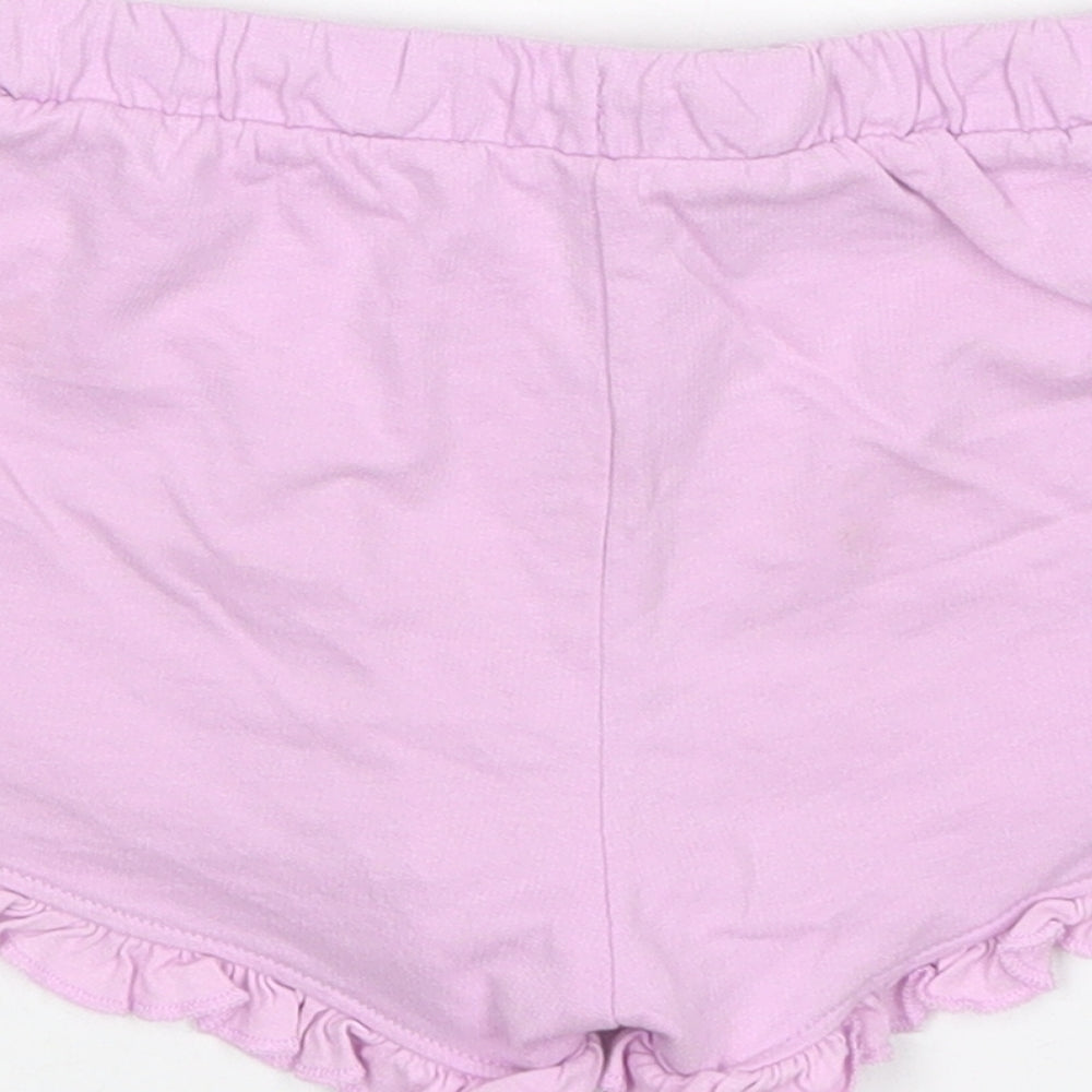 Matalan Girls Pink Cotton Sweat Shorts Size 4-5 Years Regular