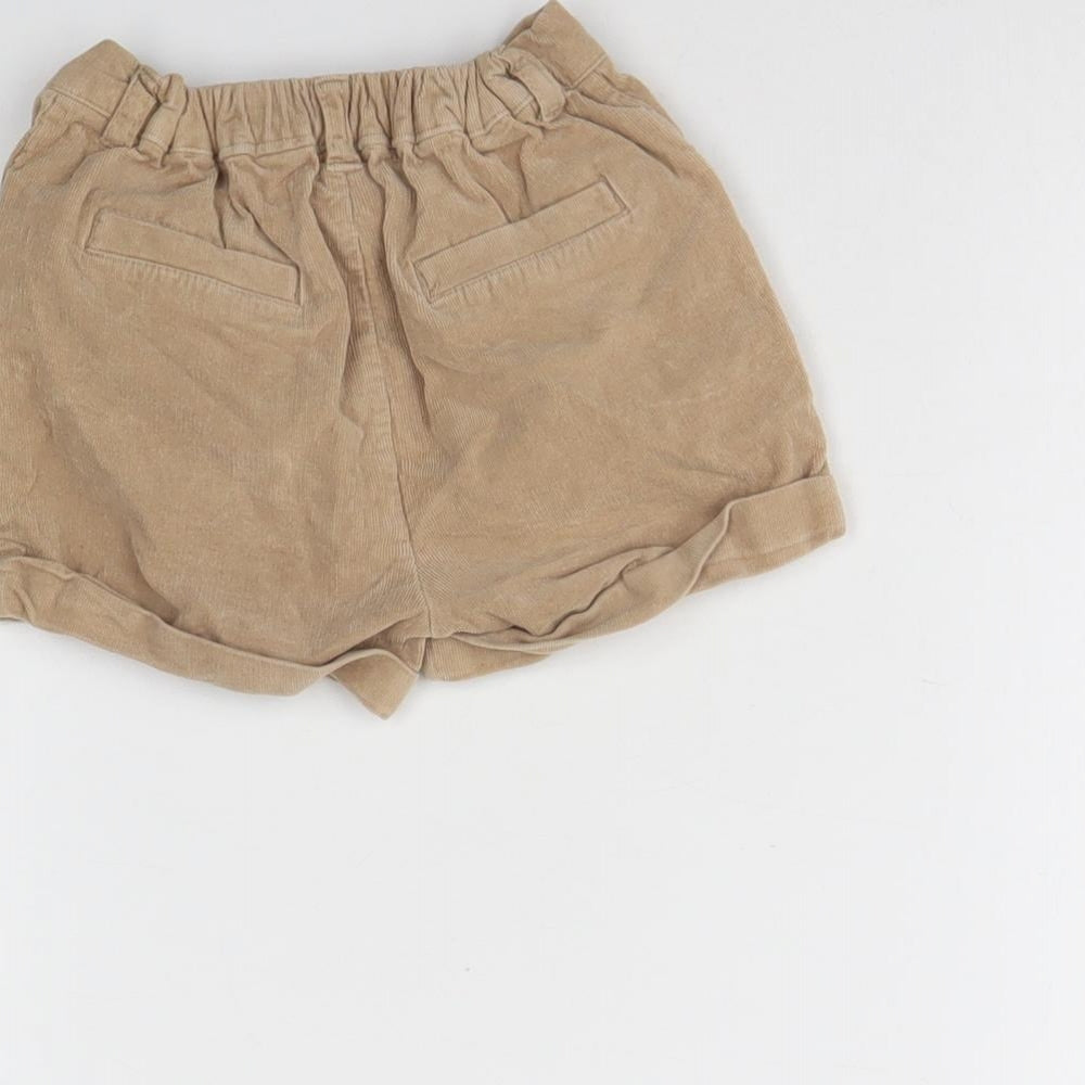 Disney Girls Beige Cotton Culotte Shorts Size 3 Years Regular Buckle - Disney