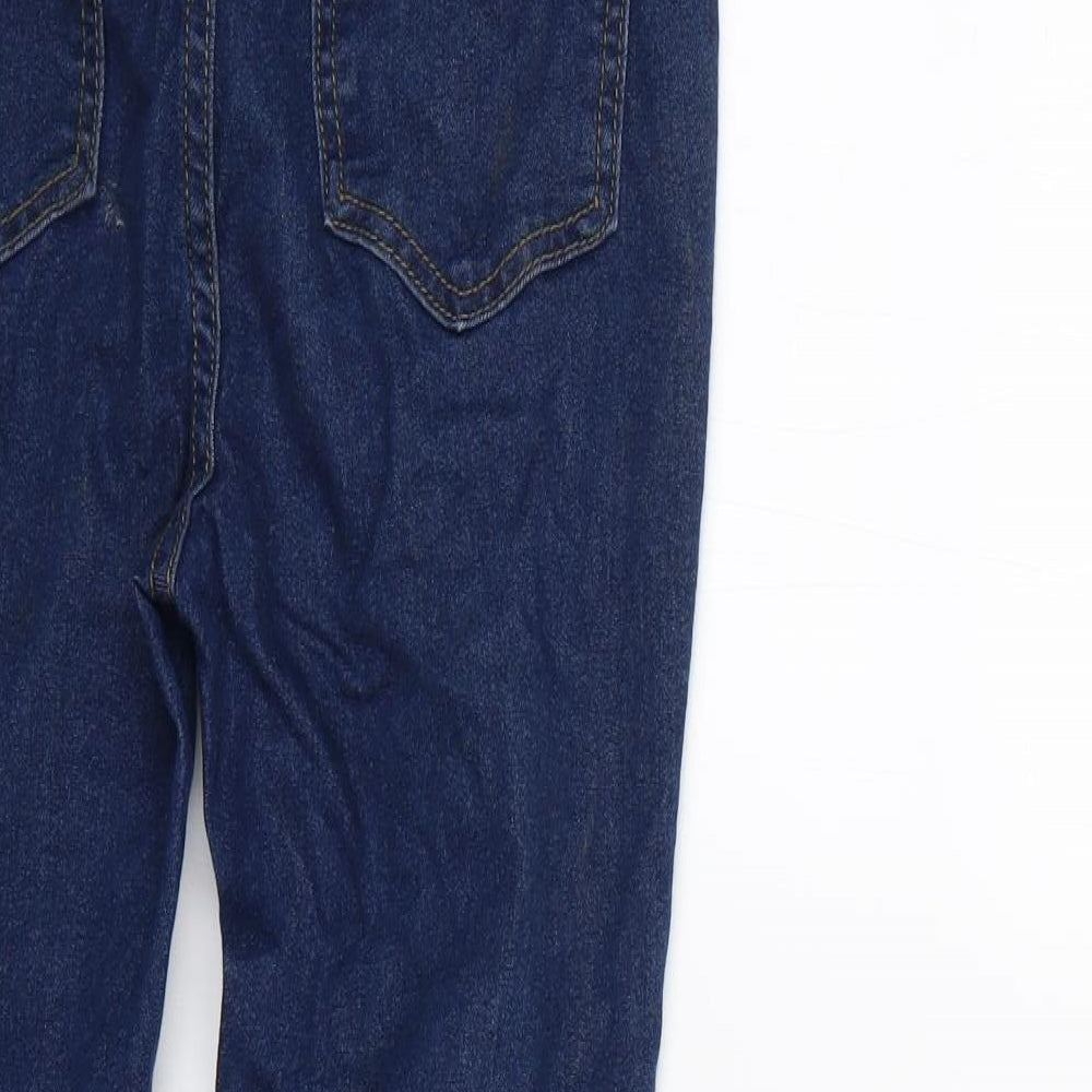 Boohoo Womens Blue Cotton Skinny Jeans Size 6 L27 in Regular