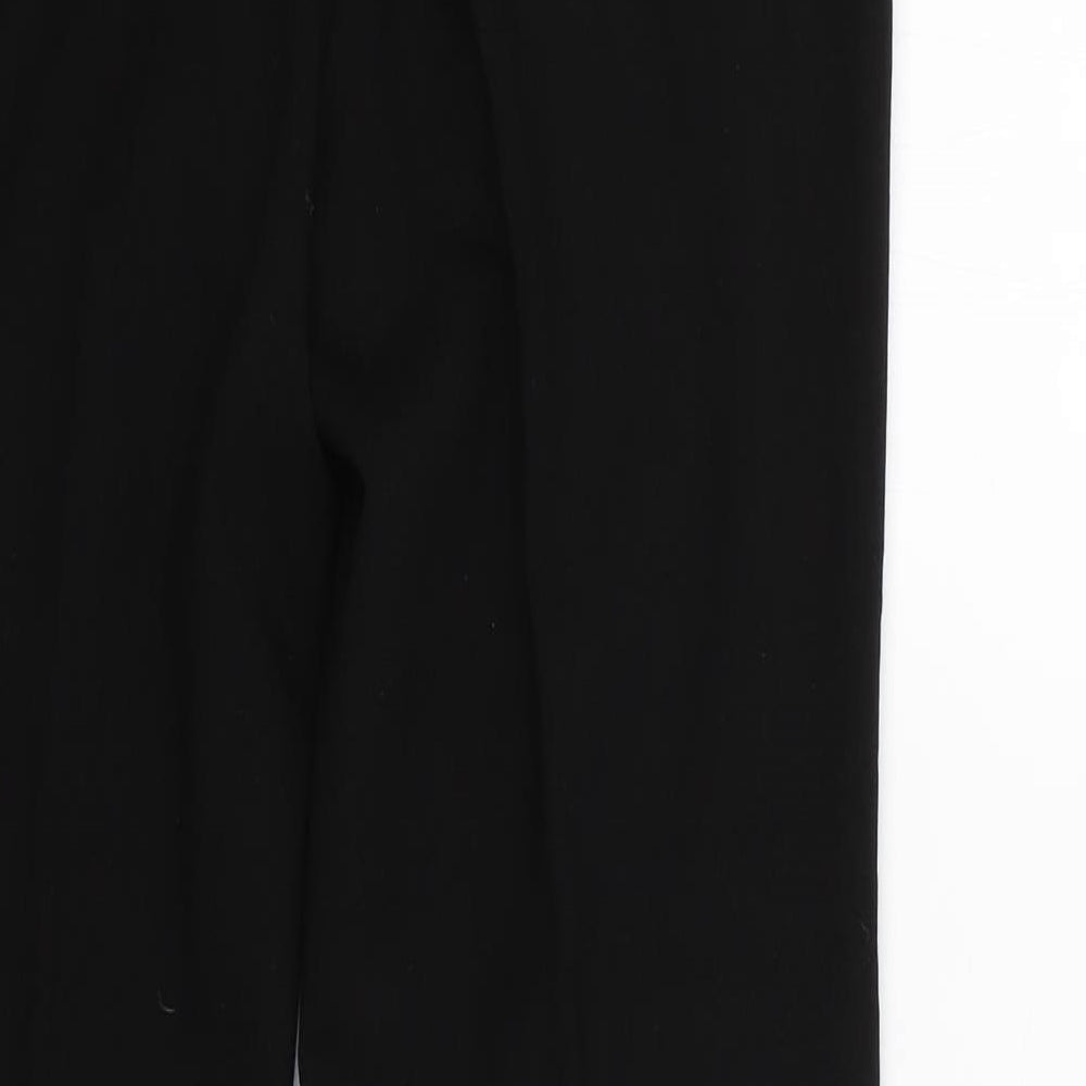 NEXT Womens Black Polyester Trousers Size 10 L28 in Regular