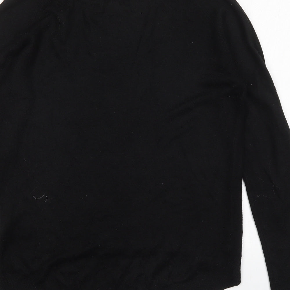 Primark Womens Black Round Neck Acrylic Pullover Jumper Size XS