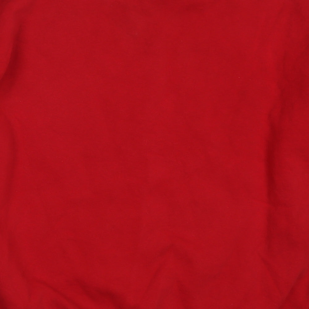 Primark Womens Red Cotton Pullover Sweatshirt Size 12 Pullover - If You're Reading This Have a Great Day Give the World Good Energy