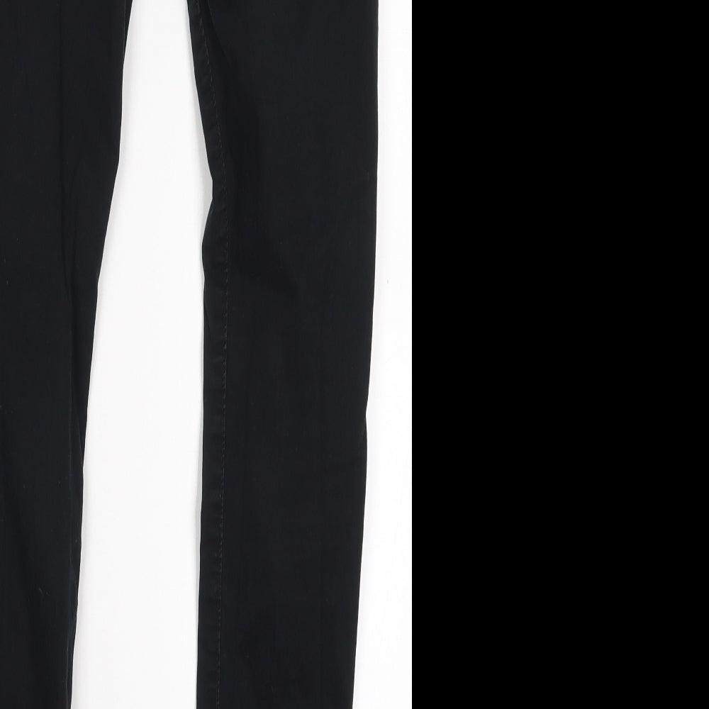Noisy may Womens Black Cotton Trousers Size XS L30.5 in Regular Button