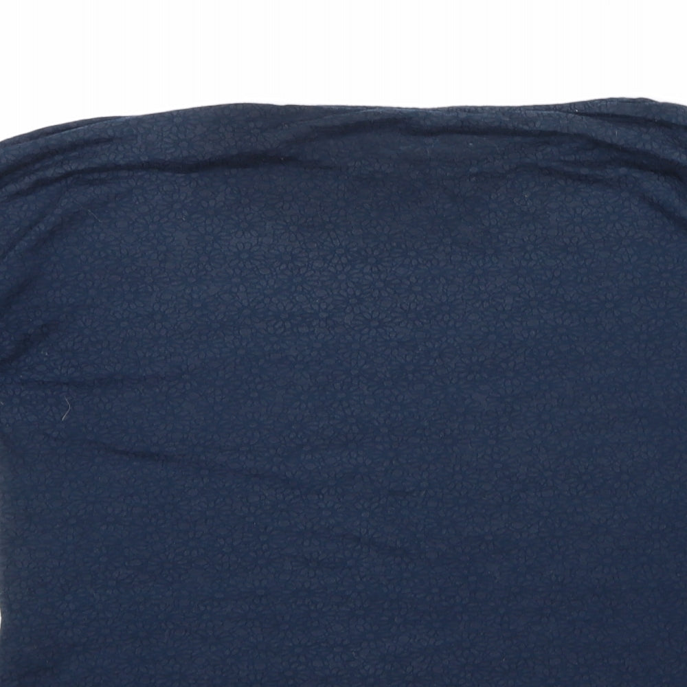 Marks and Spencer Womens Blue Round Neck Polyester Pullover Jumper Size 14