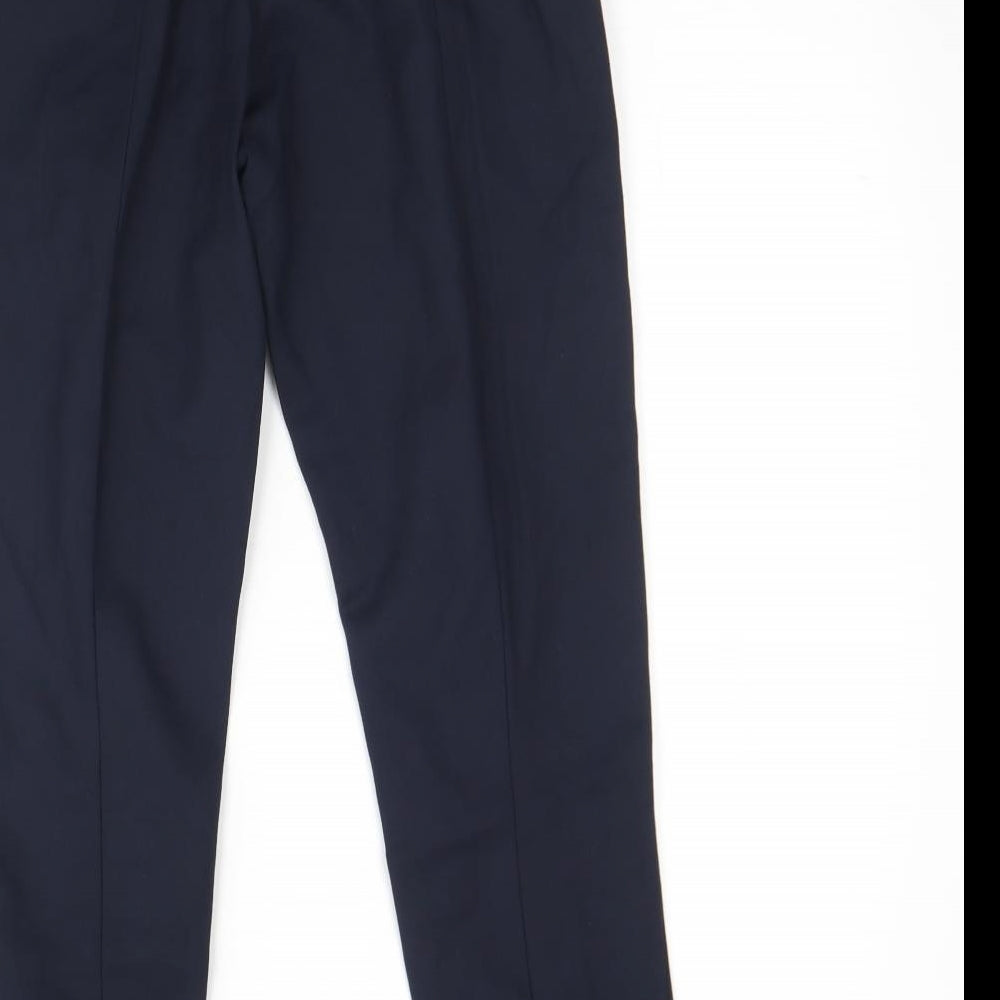 Preworn Womens Blue Cotton Trousers Size S L26 in Regular