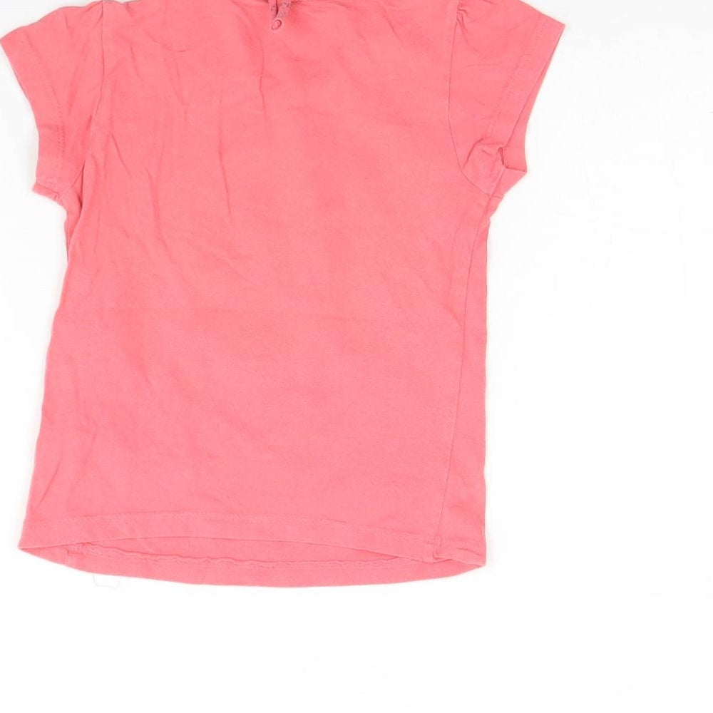 Girl 2 Girl Girls Pink Cotton Basic Blouse Size 4 Years Round Neck - New york