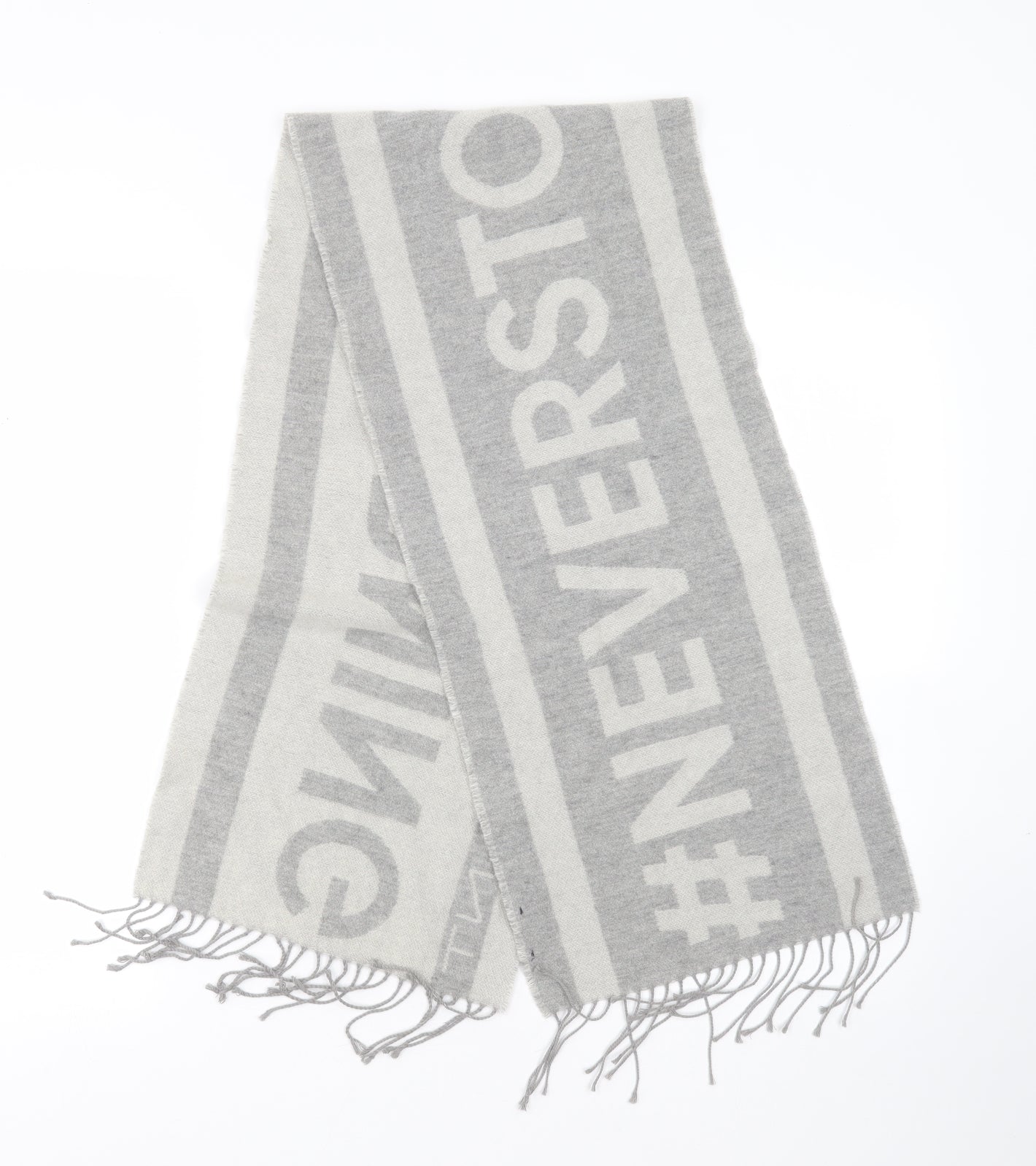 GANT Mens Grey Wool Scarf One Size - never stop learning