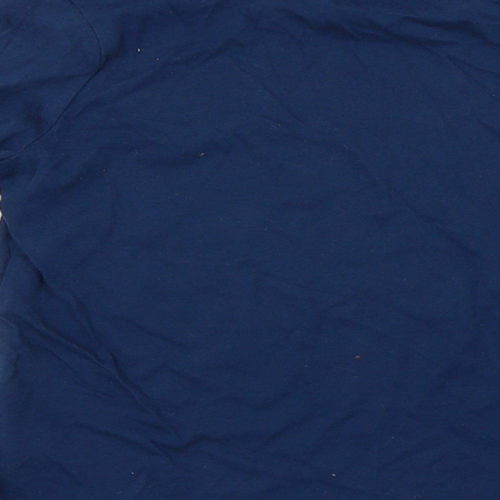 Gap Girls Blue Cotton Basic Polo Size 12 Years Crew Neck