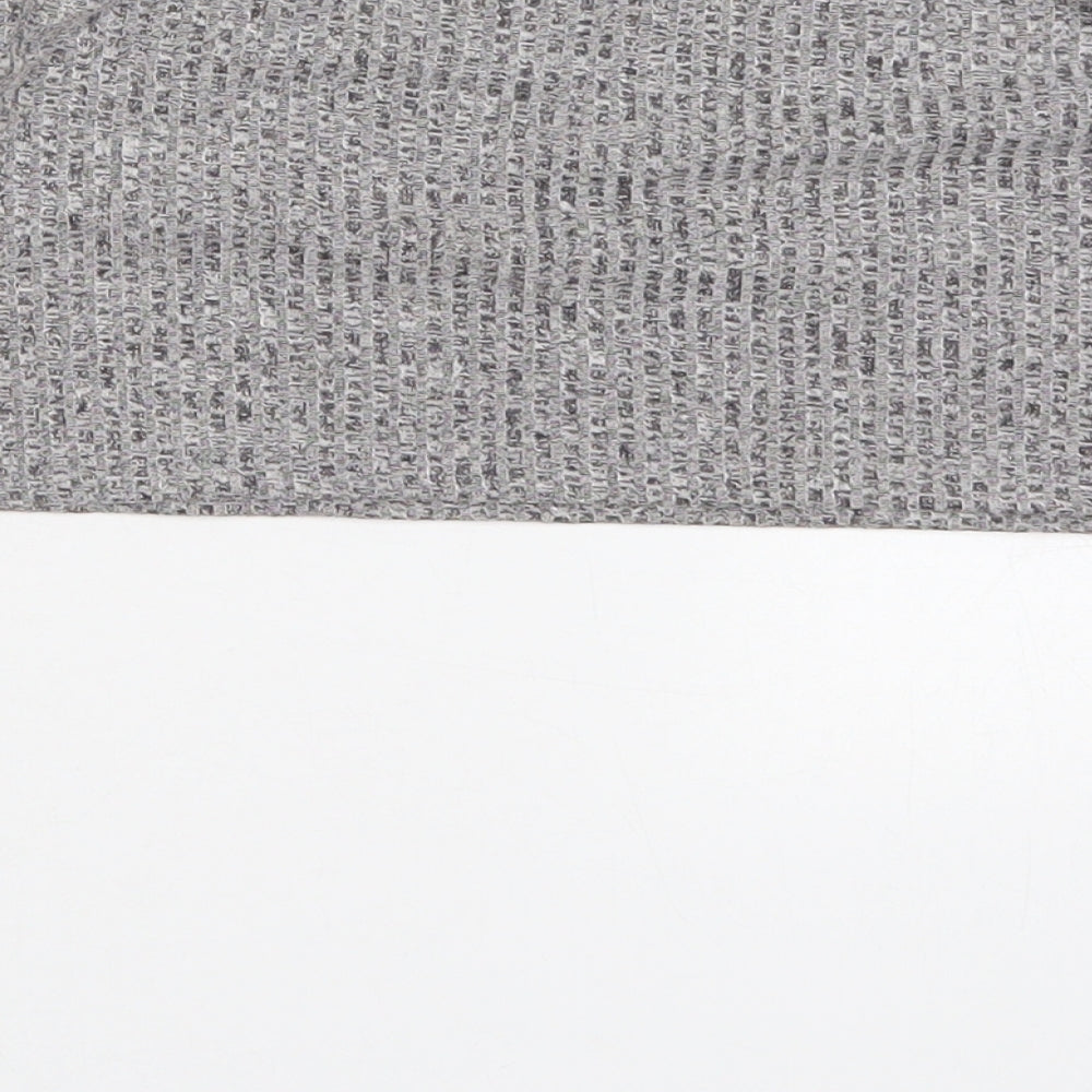 Preworn Womens Grey Cotton Cropped T-Shirt Size M Round Neck