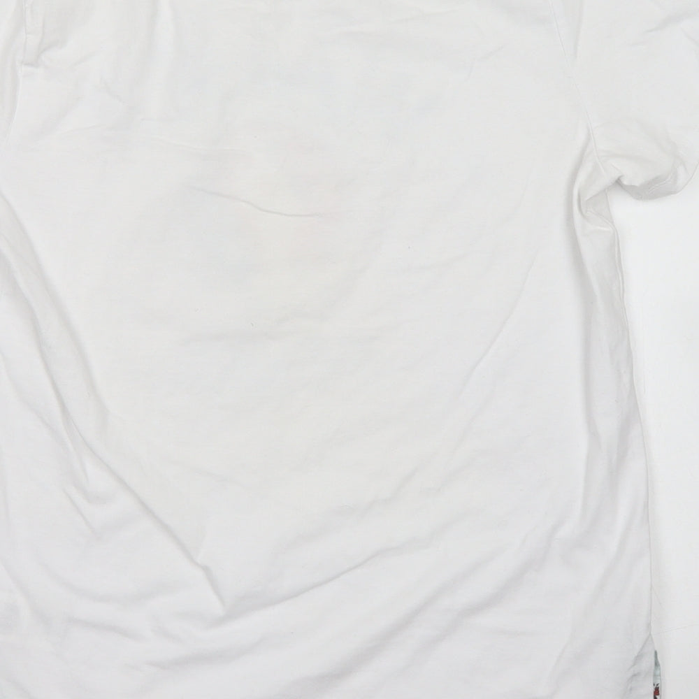 Uefa Euro 2016 Boys White Cotton Basic Button-Up Size 13 Years Crew Neck - Wales