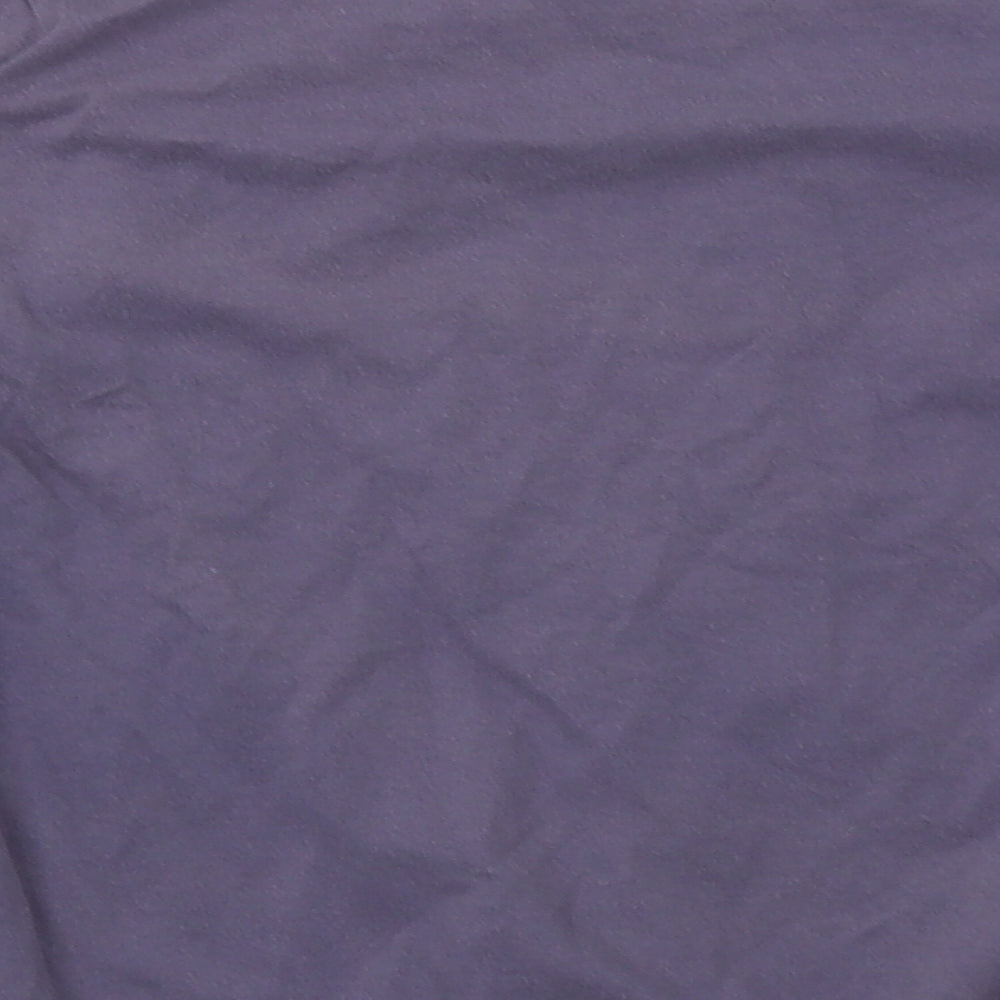 SOFT GREY Womens Purple Geometric Cotton Pullover Sweatshirt Size 8 Buckle