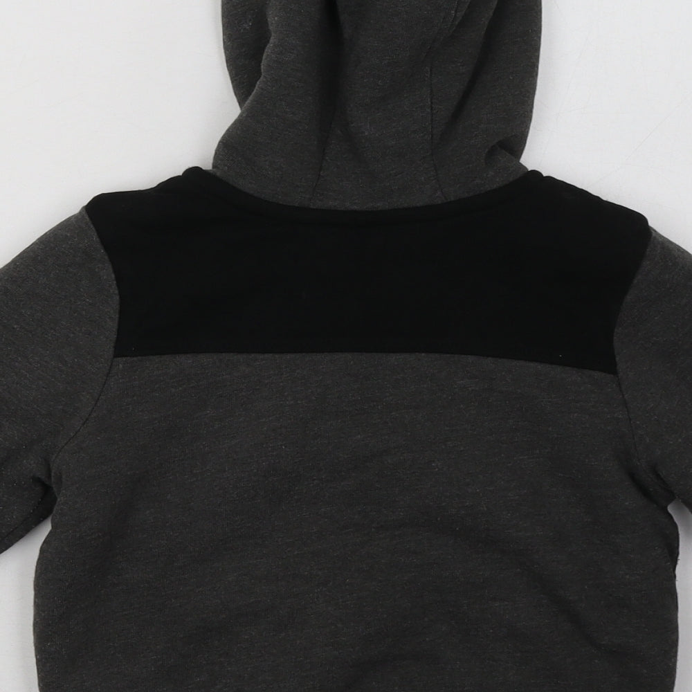 Lullababy Boys Grey Cotton Full Zip Hoodie Size 4-5 Years Zip - roar