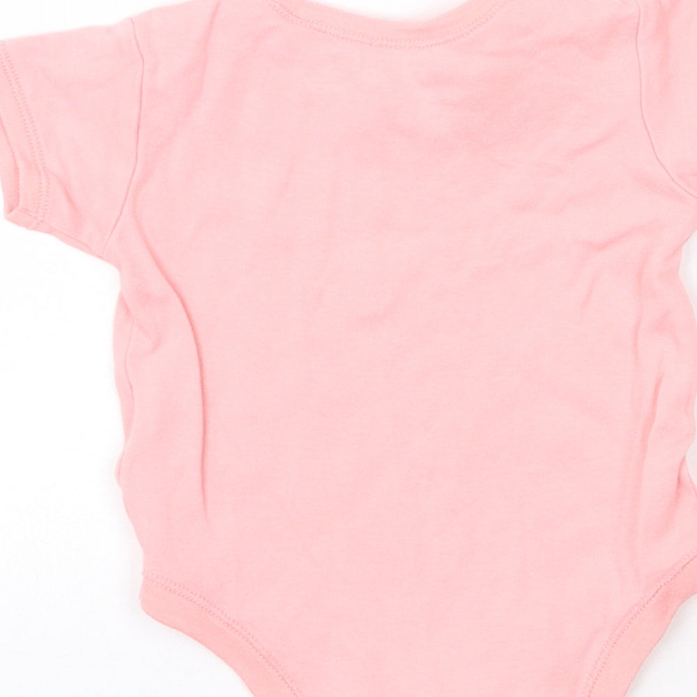 Matalan Girls Pink Cotton Babygrow One-Piece Size 3-6 Months Snap - Cutie