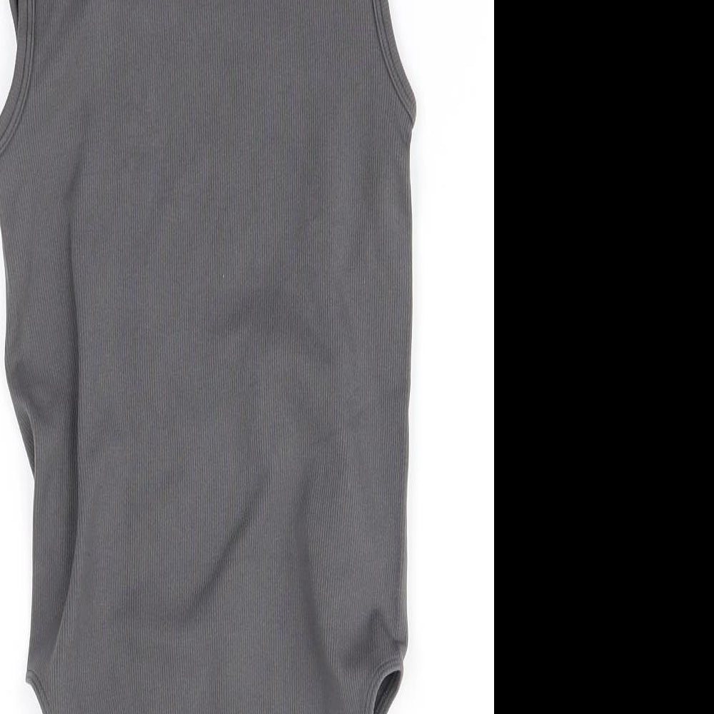 Primark Womens Grey Nylon Bodysuit One-Piece Size 2XS