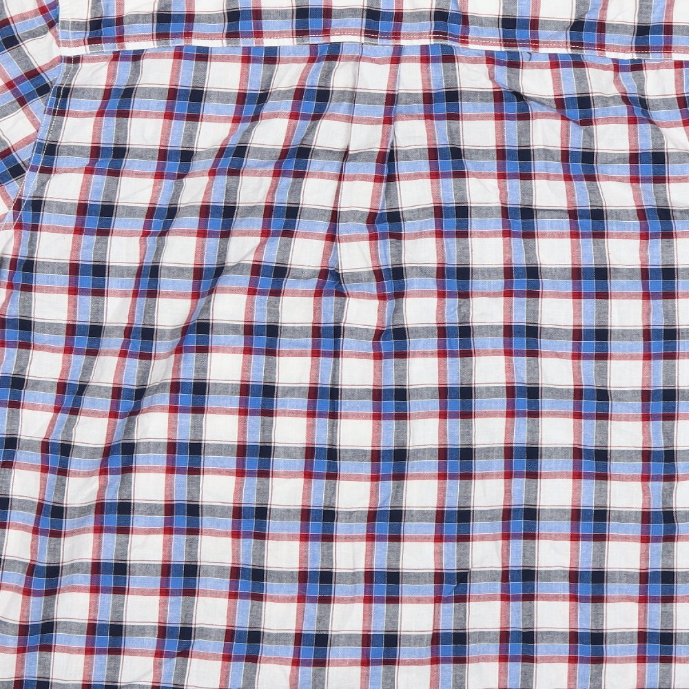 Morley Mens Multicoloured Plaid Button-Up Size XL Collared
