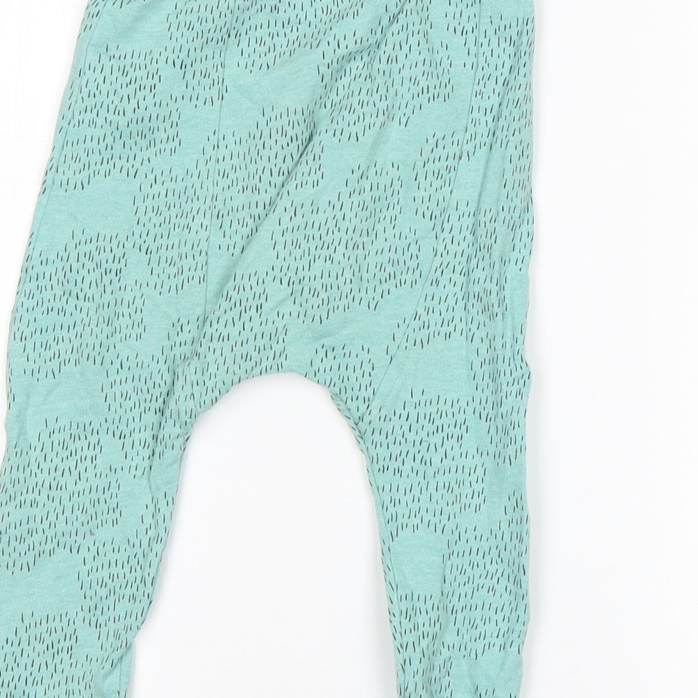 M&S Baby Green Cotton Sweatpants Trousers Size 12-18 Months