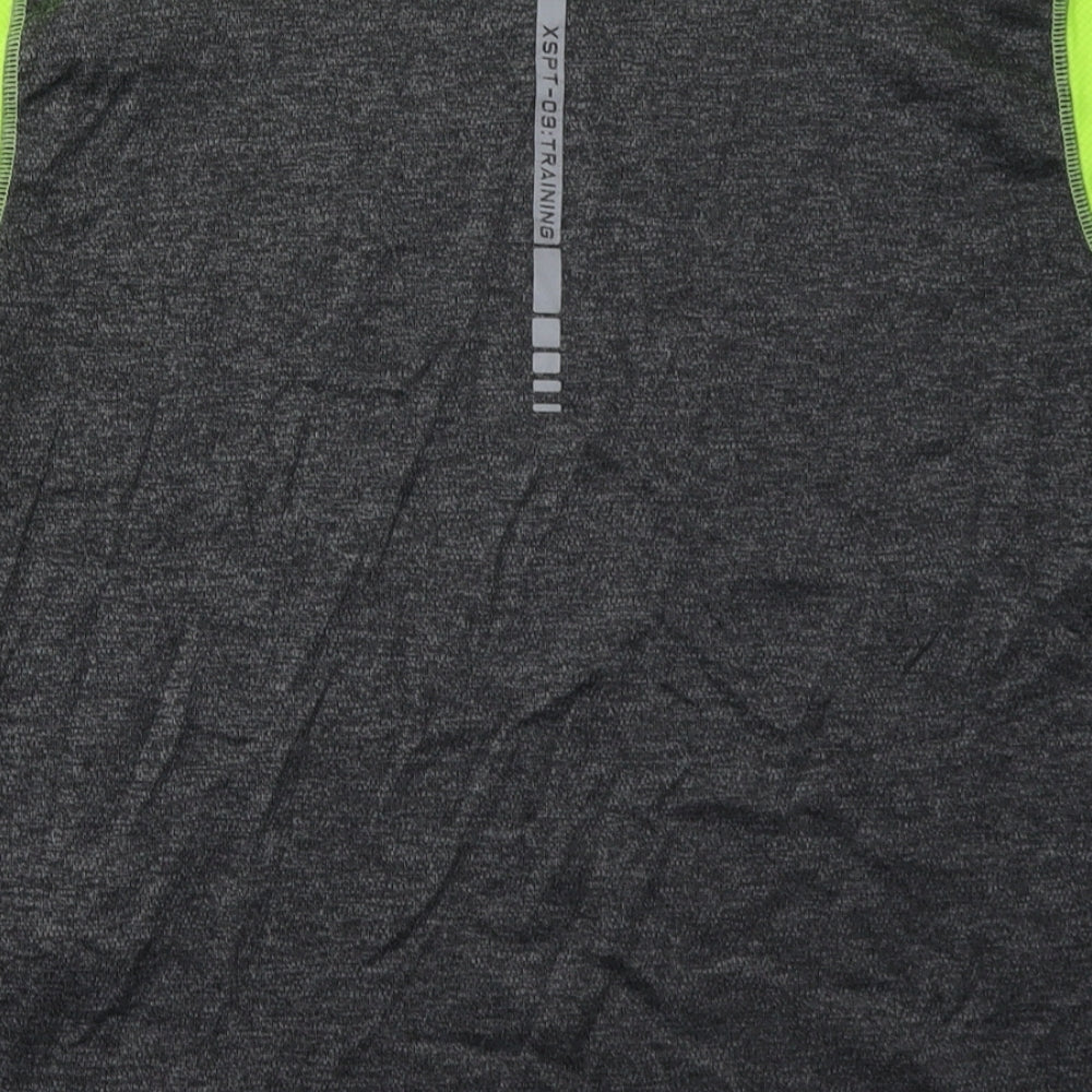 Primark Mens Yellow Polyester Basic T-Shirt Size S Crew Neck Pullover