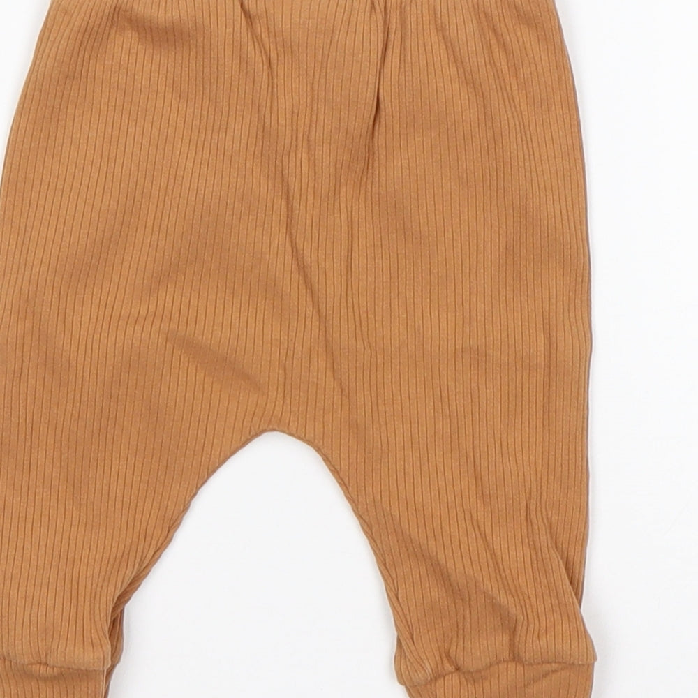 TU Boys Brown Cotton Sweatpants Trousers Size 3-6 Months