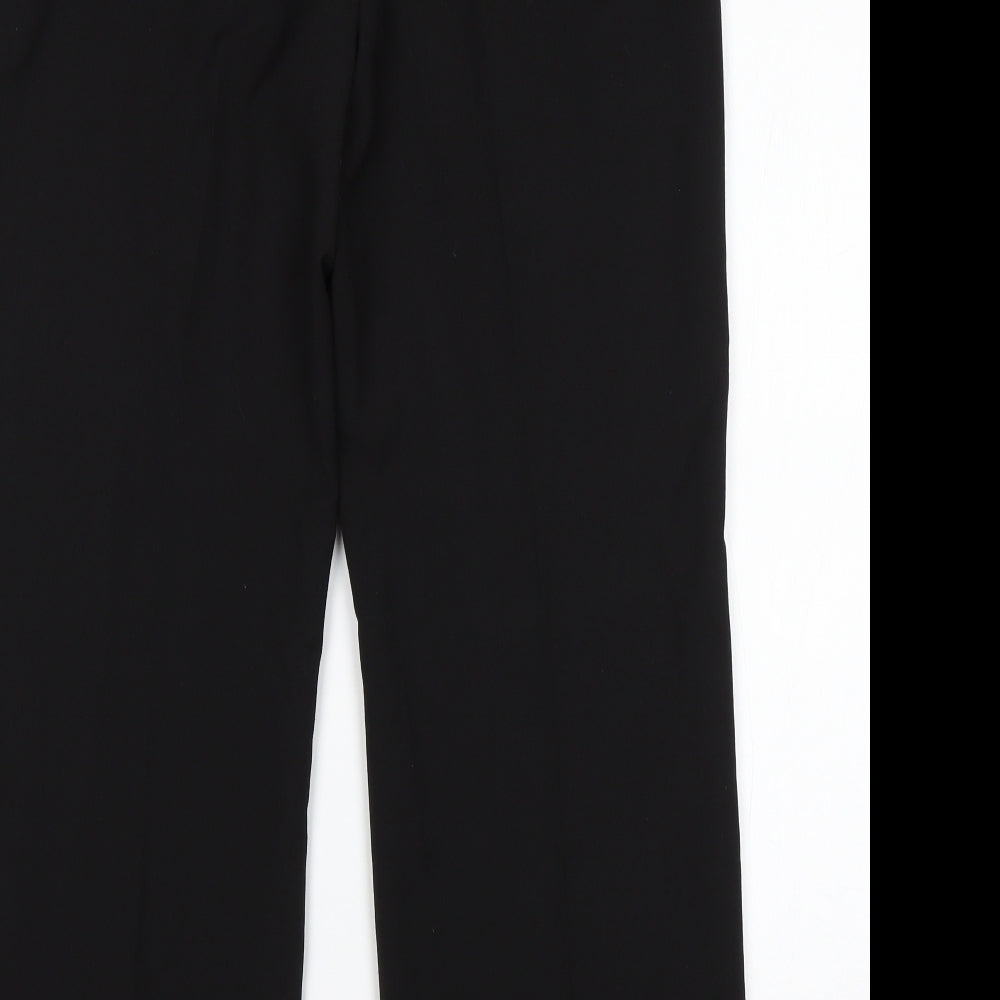 Debenhams Womens Black Polyester Trousers Size 12 L27 in Regular