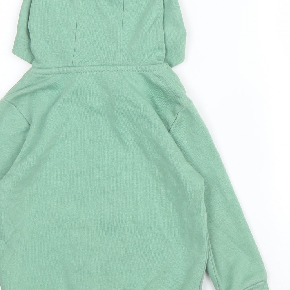George Boys Green Cotton Pullover Hoodie Size 2-3 Years