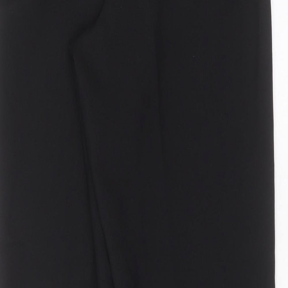 BHS Womens Black Polyester Trousers Size 12 L28 in Regular