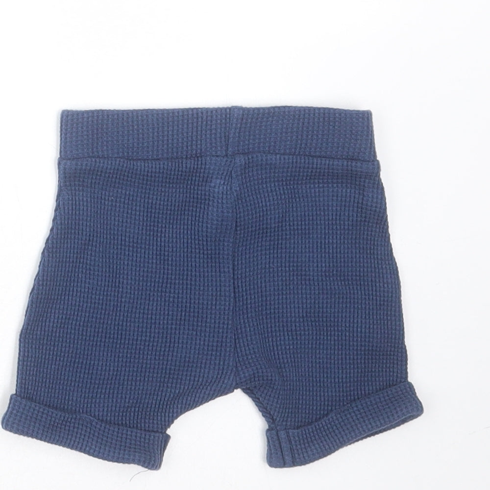 Primark Baby Blue Cotton Cropped Trousers Size 0-3 Months - shorts