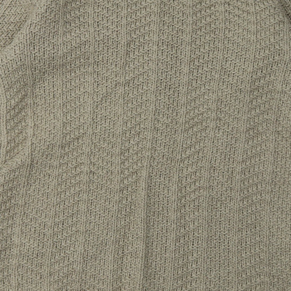 Matalan Womens Beige Geometric Acrylic Pullover Sweatshirt Size M Pullover