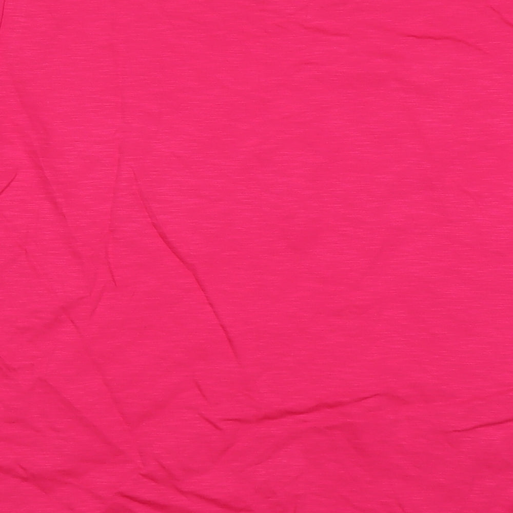 F&F Womens Pink Cotton Basic T-Shirt Size 16 Round Neck