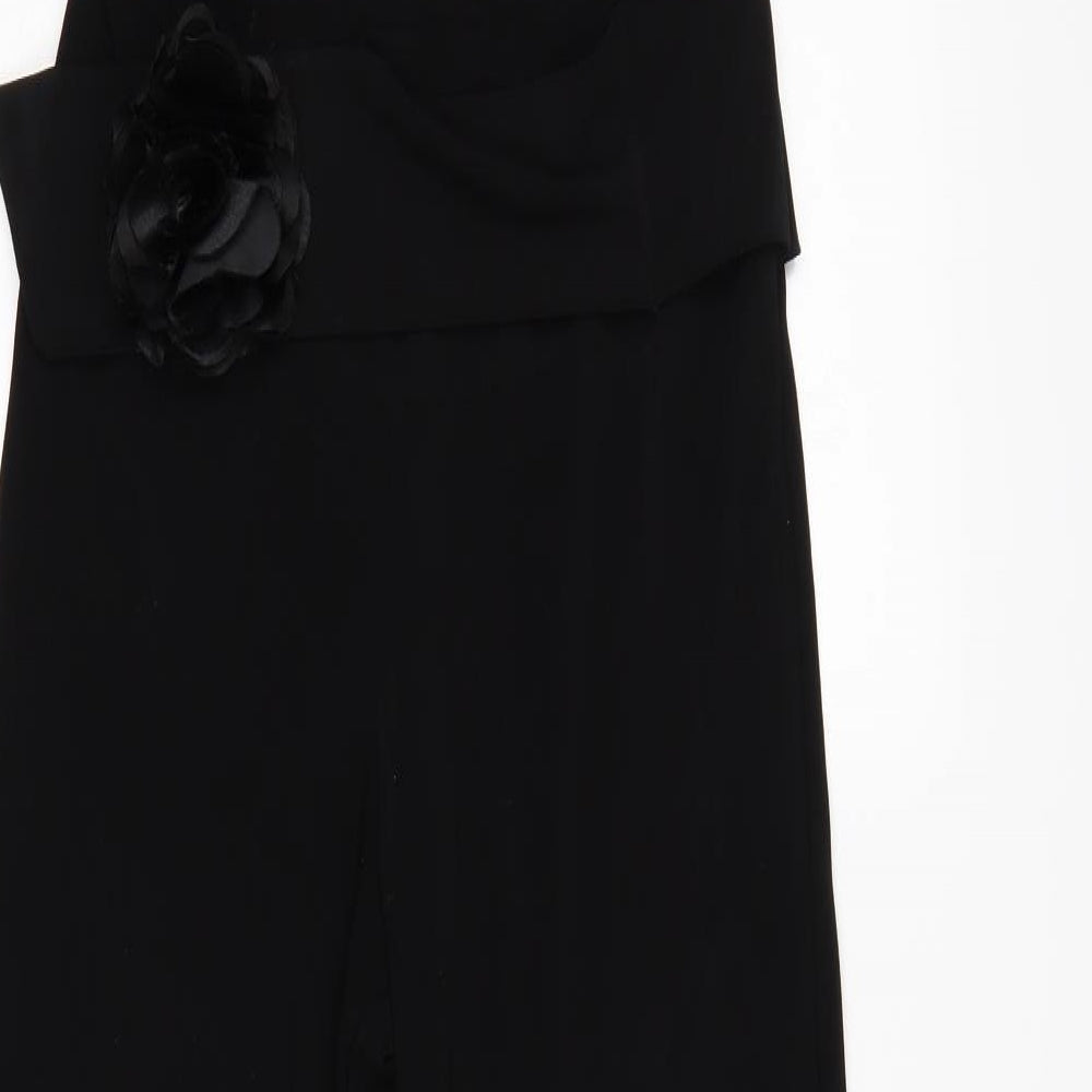 P Womens Black Jumpsuit One-Piece Size 12 L31 in