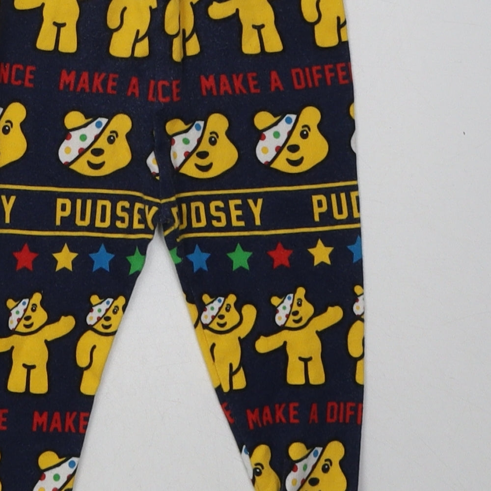 George Boys Blue Geometric Cotton Pyjama Pants Size 2 Years - Pudsey