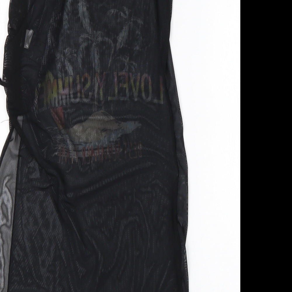 SheIn Girls Black Polyester Tank Dress Size 12 Years Round Neck