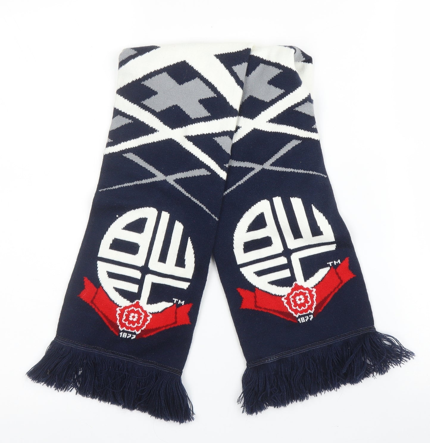 Bolton Wanderers Mens Blue Polyester Scarf One Size